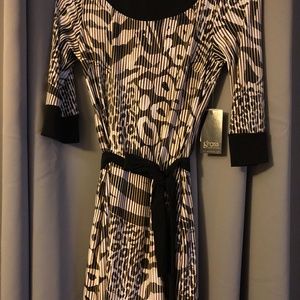 Grass Collection Dress with Tie Belt